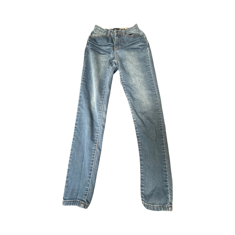 Angel Kiss Jeans Womens 0 Blue Ankle Skinny Denim Collection Stretch Whiskered